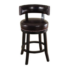 Dark Brown Bar Stools Counter Houzz 1st Avenue Orsino Bicast Leather Swivel Counter Stool Dark Brown Bar Stools And
