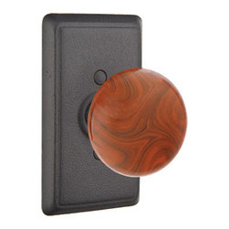 Emtek Madison Brown Swirl Knob Set - Products