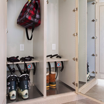 Gray Transitional Ski Room