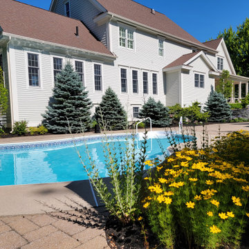 Back Yard Landscape Transformation with Incredible Water Feature