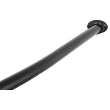 Kingston Brass CC3170 Stainless Steel Adjustable Curved Shower Rod, Black