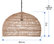 Open Weave Cane Rib Dome Pendant Lamp, Natural