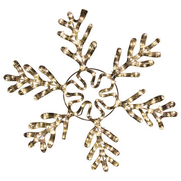 24" Warm White LED Ice Snowflake