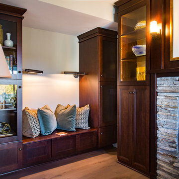 Living Room Cabinetry Showcases Art Collection