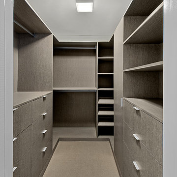 Master closet with custom shelves