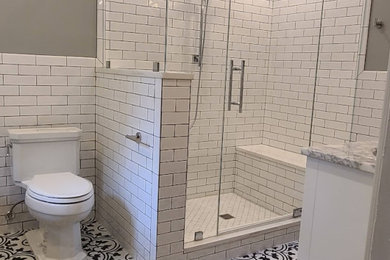 Inspiration for a farmhouse bathroom remodel in New York