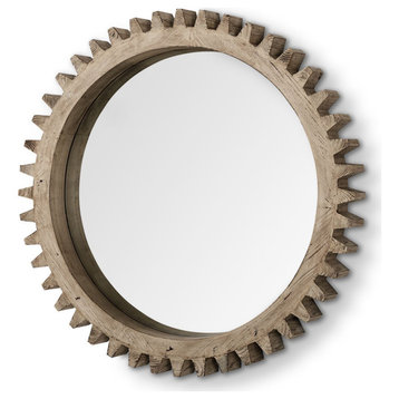 Industrial Wall Mirror, Cog Mirror I