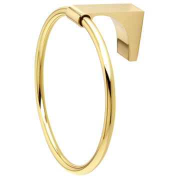 Alno A6840 Luna 6 Inch Diameter Towel Ring - Unlacquered Brass