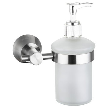 Ucore Soap Dispenser & Holder With Mounting Hardware, Brushed Stainless
