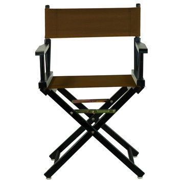 18" Director's Chair Black Frame, Brown Canvas