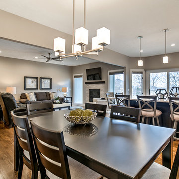 Open Concept Kitchen/ Living Room/ Dining Room in West Omaha