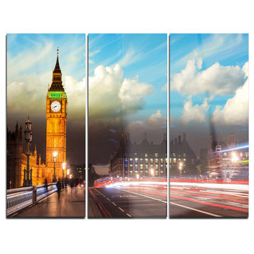 "Big Ben from Westminster Bridge" Photo Metal Wall Art, 3 Panels, 36"x28"