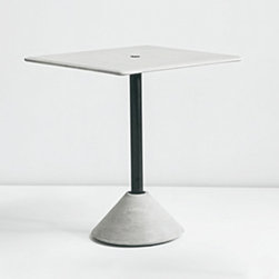 Bentu 'DING' Concrete Square Table - Black - Side Tables and Accent Tables