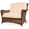 Grand Traverse Chair & a Half, Carmel With Windward Stripe Seaside Fabric