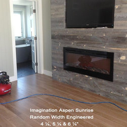 Cerused Hardwood Floor. Random Width 4,5 & 6 Inch Wide - Engineered Wood Flooring