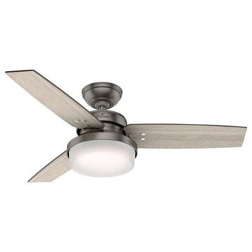Hunter 50393 Sentinel 44" Ceiling Fan with LED Light and Handheld Remote