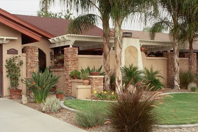 Southwestern exterior home idea in Orange County