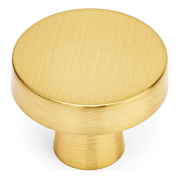 Cosmas 5234BB Brushed Brass Round Contemporary Cabinet Knob