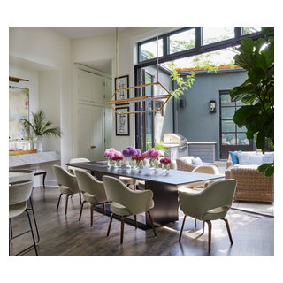An Art-Filled Entertainer's Haven - Transitional - Dining Room ...