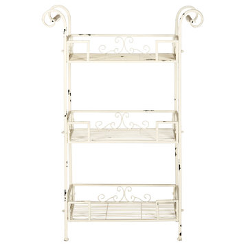 Safavieh Noreen Outdoor 3 Tier Shelf, Antique White