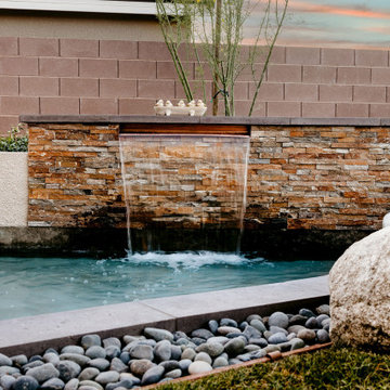 Water + Fire Feature Garden