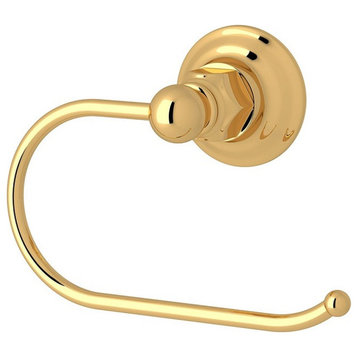 Rohl ROT8 Country Bath Wall Mounted Euro Toilet Paper Holder - Italian Brass