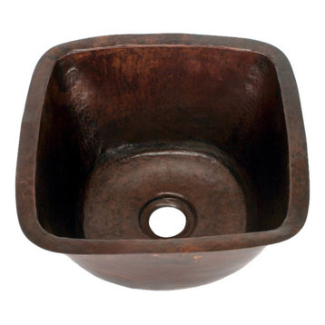 Rounded Square Copper Bar Sink by SoLuna, Matte Copper