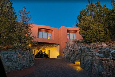 Mountain style garage photo in Albuquerque