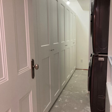 IKEA Pax Closet within Basement Laundry space