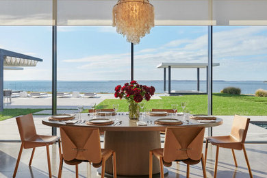 Inspiration for a transitional dining room remodel in San Diego