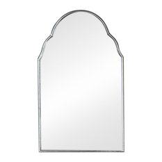 Large Arched Silver Wall Mirror