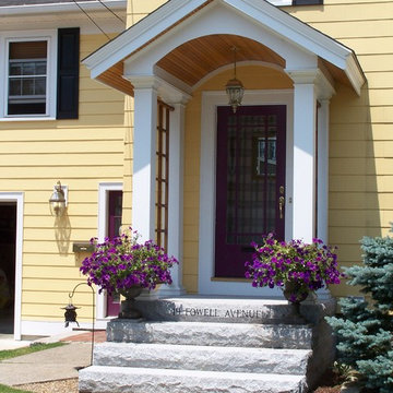 Engraved Woodbury Gray Granite Steps