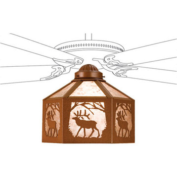 12 High X 13 Wide Elk Fan Light