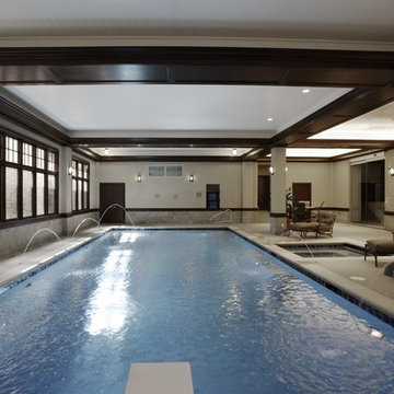 Glencoe, IL Indoor Lap Pool and Hot Tub