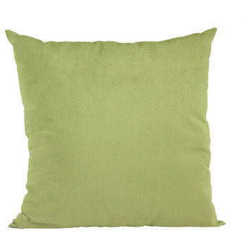 Lime Solid Shiny Velvet Luxury Throw Pillow, Double sided 16"x16"