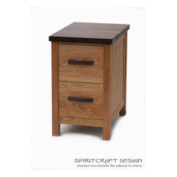 Chardon Cherry and Walnut Two Drawer File Cabinet - Buffets And Sideboards
