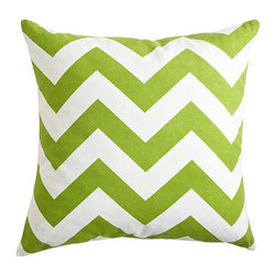 Chevron Pillow - Green - Decorative Pillows