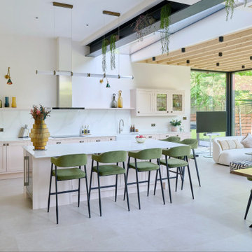 Light Pink Shaker Kitchen in Dulwich