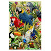 "Tropical Colorful Birds" by Howard Robinson, Canvas Art