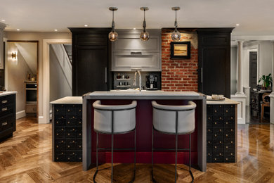 Example of an eclectic kitchen design in Boston