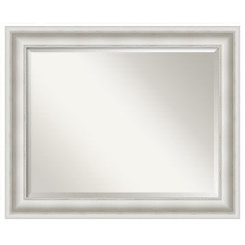 Parlor White Beveled Wall Mirror - 33.5 x 27.5 in.