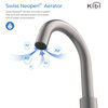 Circular Widespread Sink Faucet With Pop Up Drain, Brush Nickel