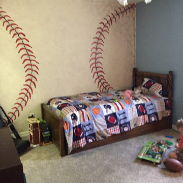 Boy's Baseball wall mural