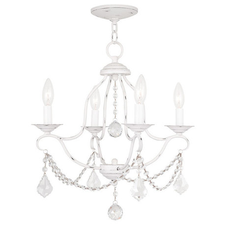 Chesterfield Mini Chandelier, Antique White