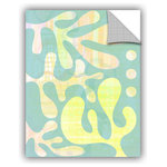 Brushstone - Coral Flora Decal, 18"x24" - Brushtone 'Coral Flora' by Delores Orridge NaskrentIs an abstract reproduction with fun, vibrant colors throughout. This is a great conversation piece that will compplement any room or office.