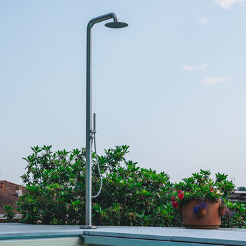 OUTDOOR SHOWER W. RAIN HEAD & HAND SHOWER - PS PH-1051