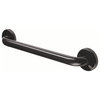12 Inch Grab Bar With Safety Grip, Wall Mount Coated Grab Bar, Black