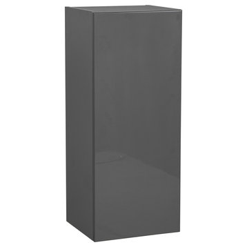 12 x 36 Wall Cabinet-Single Door-with Grey Gloss door