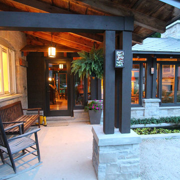 Post and Beam Porch with "Floating" Windows