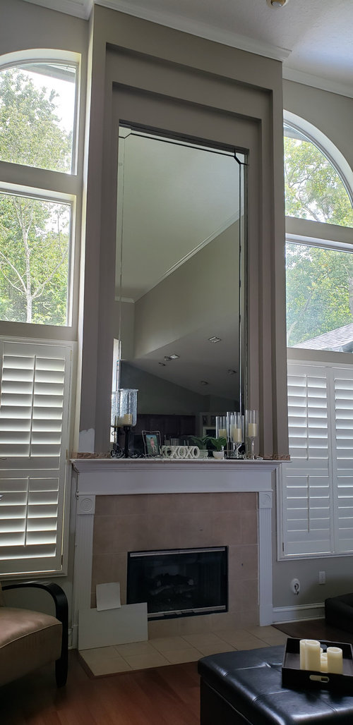 How high should wood mantle be?